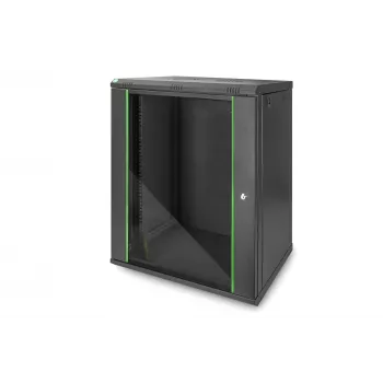 DIGITUS Dynamic Basic DN-19 16-U-EC-SW - Schrank - Netzwerkschrank - geeignet für Wandmontage - RAL 9005 - 16U - 48,3 cm (19 inch)