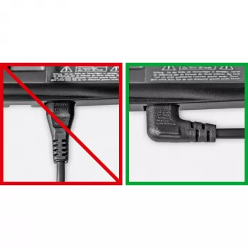 Goobay | 97350 | Euro-Verbindungskabel, beide Enden abgewinkelt | Schwarz | Euro-Stecker (Typ C CEE 7/16) | Gerätestecker C7