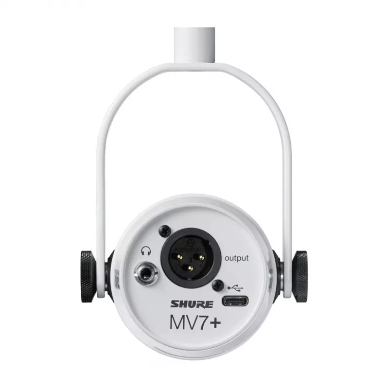 Shure MV7+-W - Pult-/Gesangsmikrofon mit XLR/USB-C-Anschluss, weiß