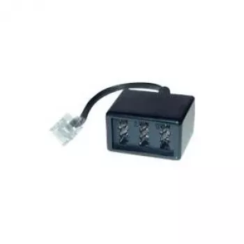 Netzwerkkabel ShiverPeaks S-Impuls TC 71280-8 RJ45 auf 3× TAE-NFF, Stecker–Stecker, schwarz transparent