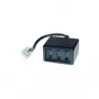 Netzwerkkabel ShiverPeaks S-Impuls TC 71280-8 RJ45 auf 3× TAE-NFF, Stecker–Stecker, schwarz transparent