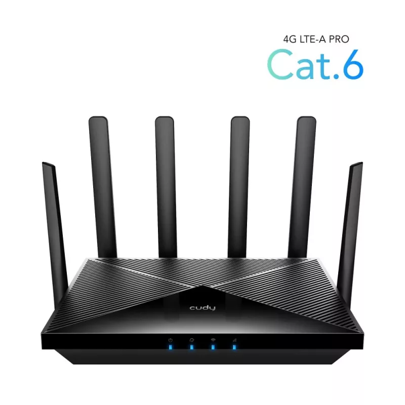 Cudy Neuer 4G LTE Cat 6 WiFi Router, Qualcomm-Chipsatz, LTE-Modem-Router, Dual-SIM 4G-Cellular-Router, AC1200 Dualband-WLAN, 4 Gigabit-Ports, OpenVPN, W