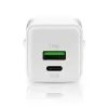 Wandladegerät everActive SC-330Q mit 1x USB-A und 1x USB-C Anschlüssen, 20W, weiß