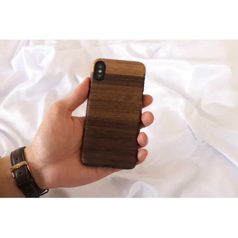 Smartphone-Hülle man and wood für iPhone X/XS — fango schwarz