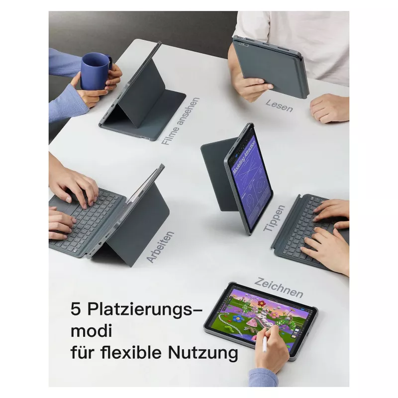 inateck Tastatur iPad 11 iPad Air 4-6 Com. QWERTZ grau