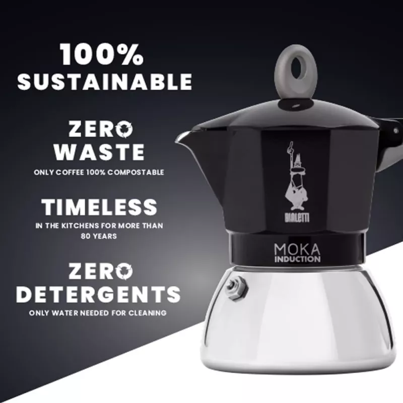 Bialetti Moka Induction Moka-Kanne 4 Tassen