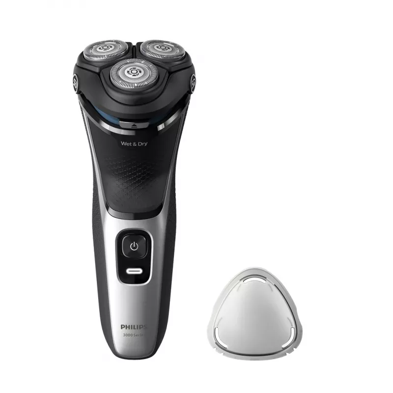 Elektrorasierer Philips 3000 Serie S3143/00 — 3-Kopf-Rotationssystem, Nass & Trocken, Li-Ion, 60 Minuten Laufzeit