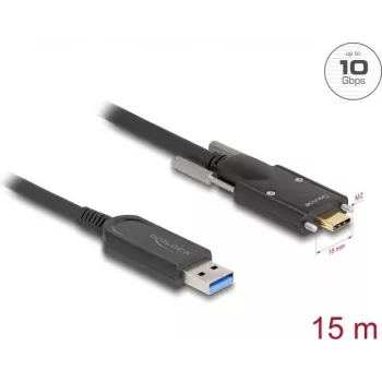 DeLOCK Aktives optisches Kabel USB 10 Gbps Typ-A Stecker auf Typ-C Stecker 15 m