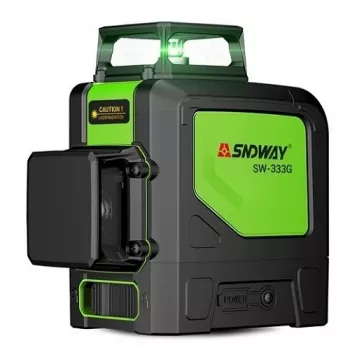 Lasernivelliergerät SNDWAY SW-333G 30 m grüner Strahl