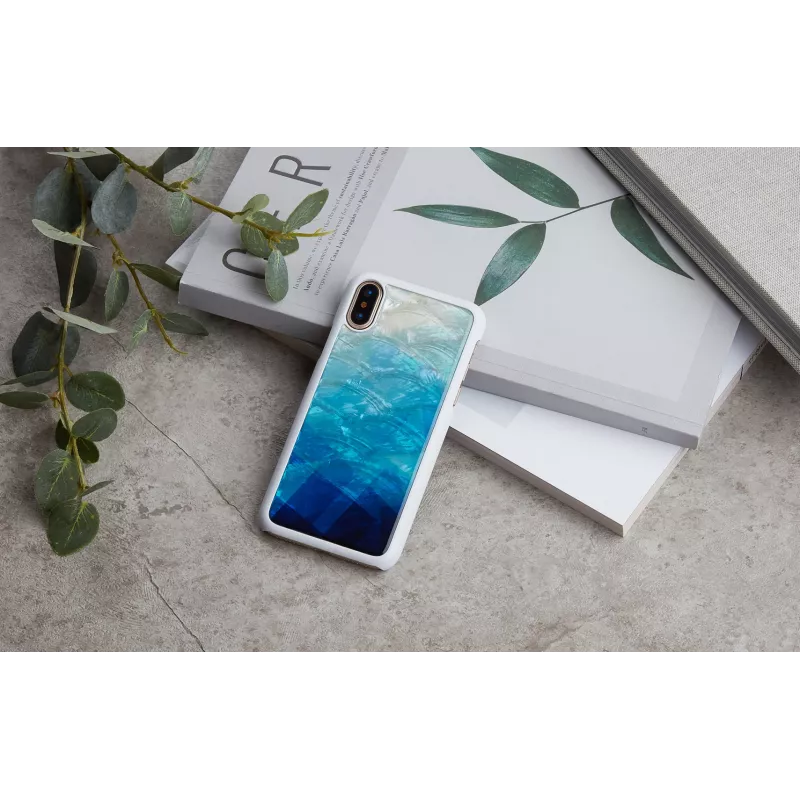 Smartphone-Hülle iKins für iPhone XS/S blue lake white