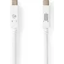 Nedis USB-Kabel | USB 3.2 Gen 2 | USB-C™-Stecker | USB-C™-Stecker – 100 W | 4K@60Hz | 10 Gbit/s | vernickelt | 1,00 m | Rund | PVC | Weiß | Box