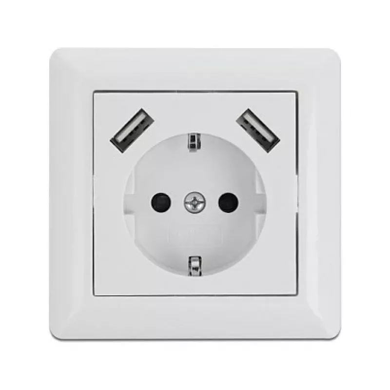 Steckdose 2 x USB + CEE 7/3 DeLOCK 11473