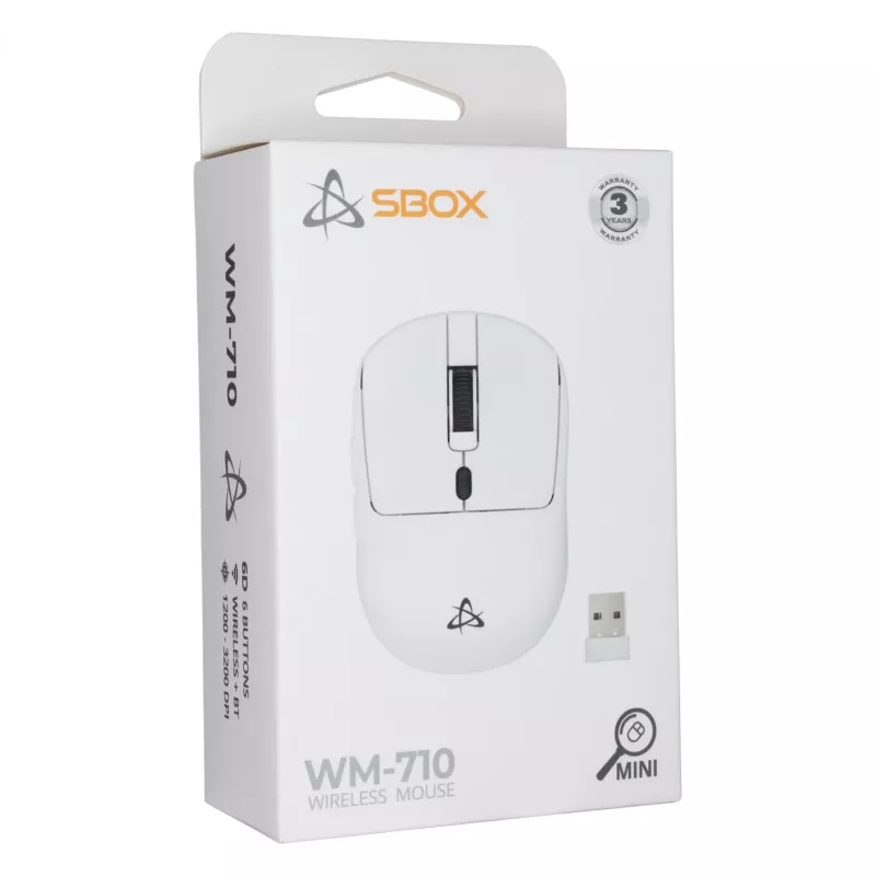 Maus SBOX WM-710 Weiß Drahtlos Schnittstelle