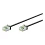 Wentronic goobay - Patchkabel - RJ-45 (M) zu RJ-45 (M) - 15 cm - 3,8 mm - U/UTP, ungeschirmt - CAT 8.1 - halogenfrei, schmal, Litze - Schwarz (74350)