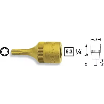 Hazet Torx-Schraubendrehereinsatz 6,3 mm (1/4) 8502-T30 Länge 28 mm (8502-T30)