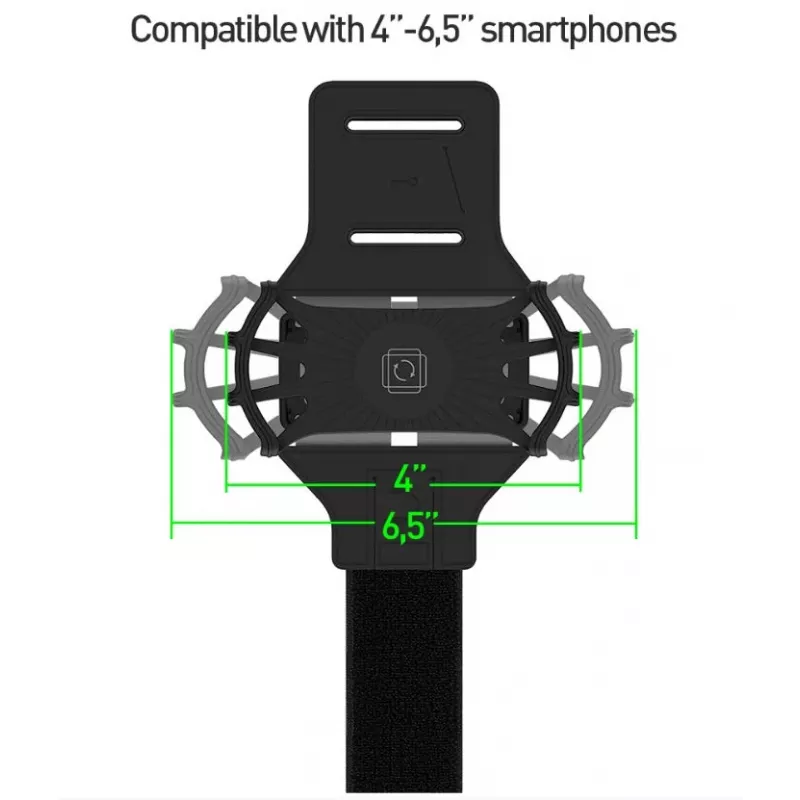 Armband Tellur A100 Schwarz verstellbare Passform für Smartphones — Sportarmband, Universalgröße