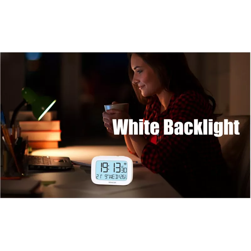 Digitaler Wecker SENCOR SRC 2200 mit LED-Anzeige und Batterie-Backup
