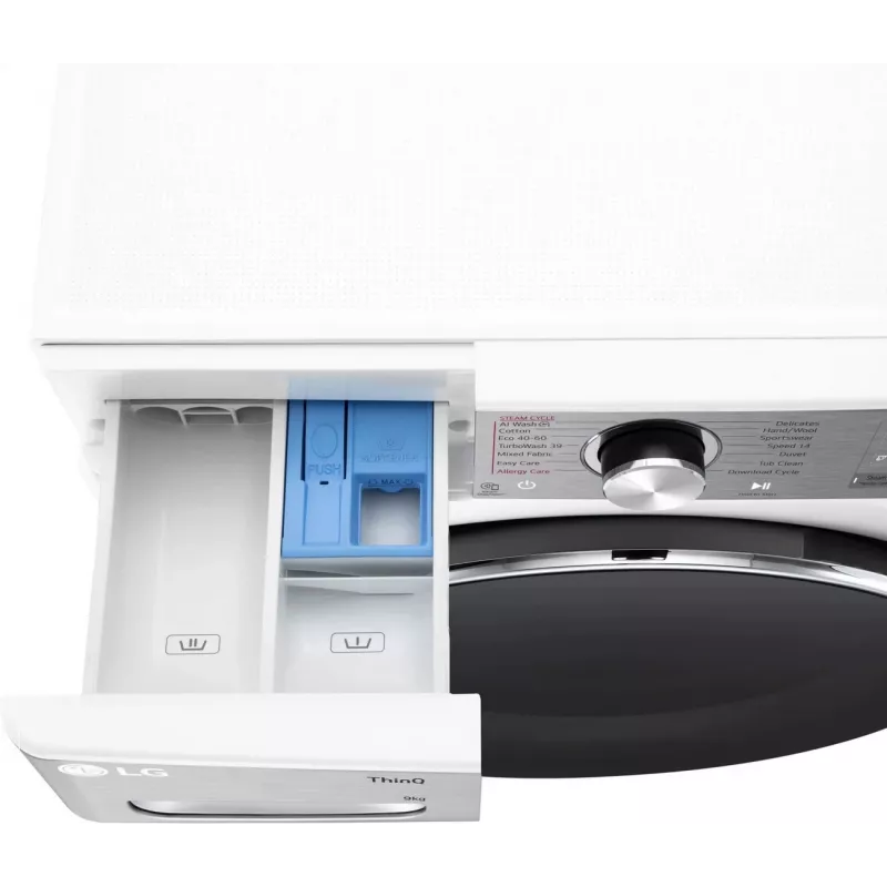 LG F2WR909P3W Waschmaschine, 9 kg, 47,5 cm, 1200 U/min