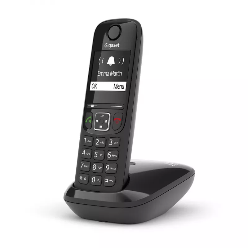 Analog-/DECT-Telefon Gigaset AS690 Anruferkennung Kabelloser Handapparat Schwarz