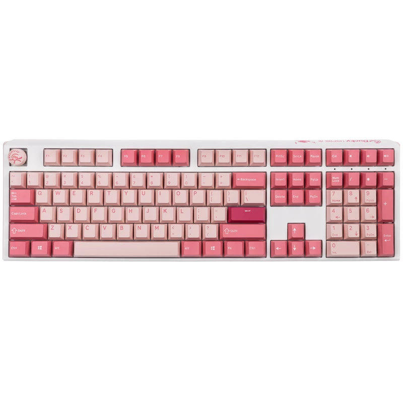 Ducky One 3 Gossamer Pink Tastatur Gaming USB US Englisch Pink, Weiß