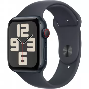 Apple Watch SE GPS + Cellular 44mm Mitternacht Aluminiumgehäuse mit Mitternacht Sportarmband – M/L (MXGM3QF/A)