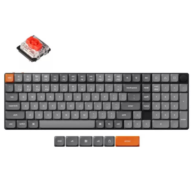 Kabellose mechanische Tastatur Keychron K17 MAX RGB Schwarz — kompaktes Layout, Bluetooth und USB-C Anschluss