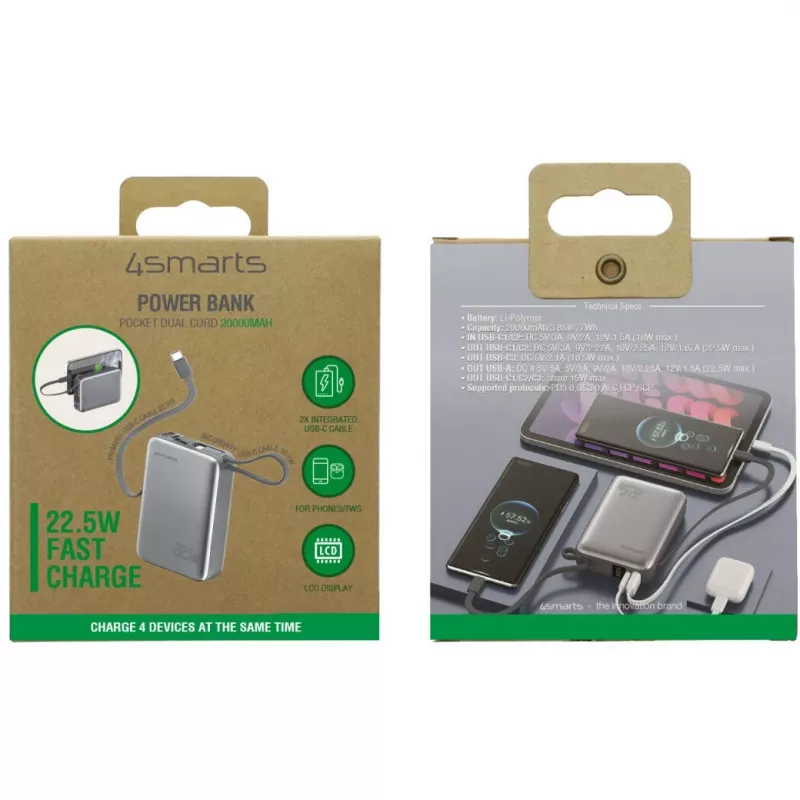 Tragbare Powerbank 4smarts 541626 20000 mAh