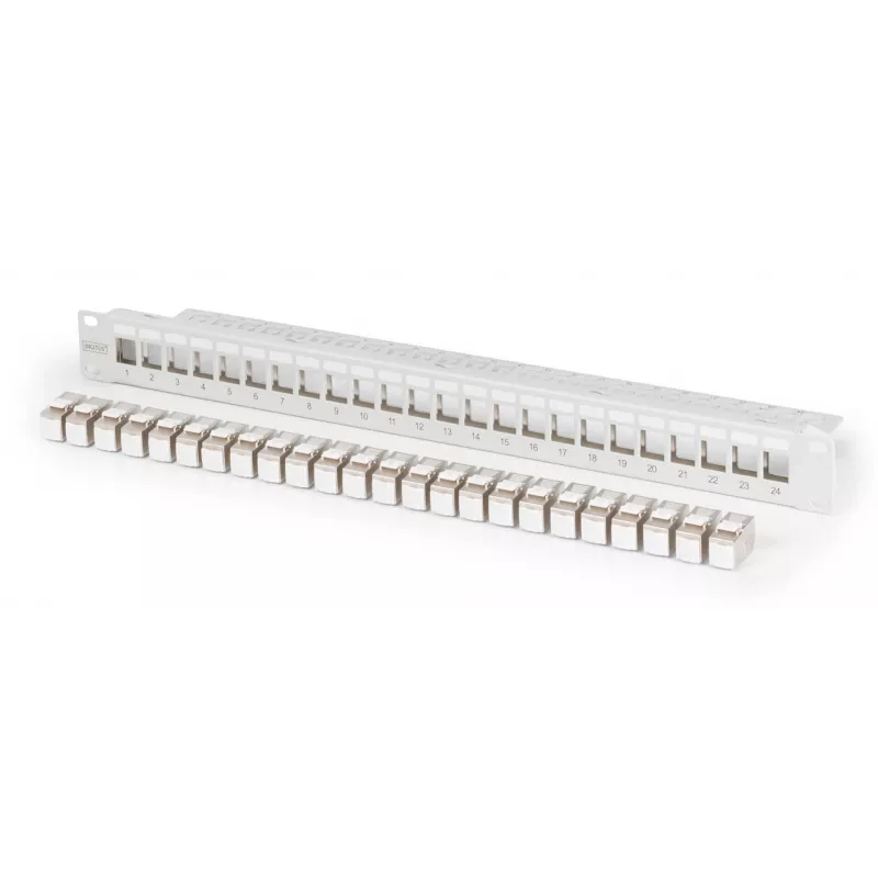 Digitus Modulares Patch Panel 24-Port DN-91410-24 RJ-45 Cat6a Grau