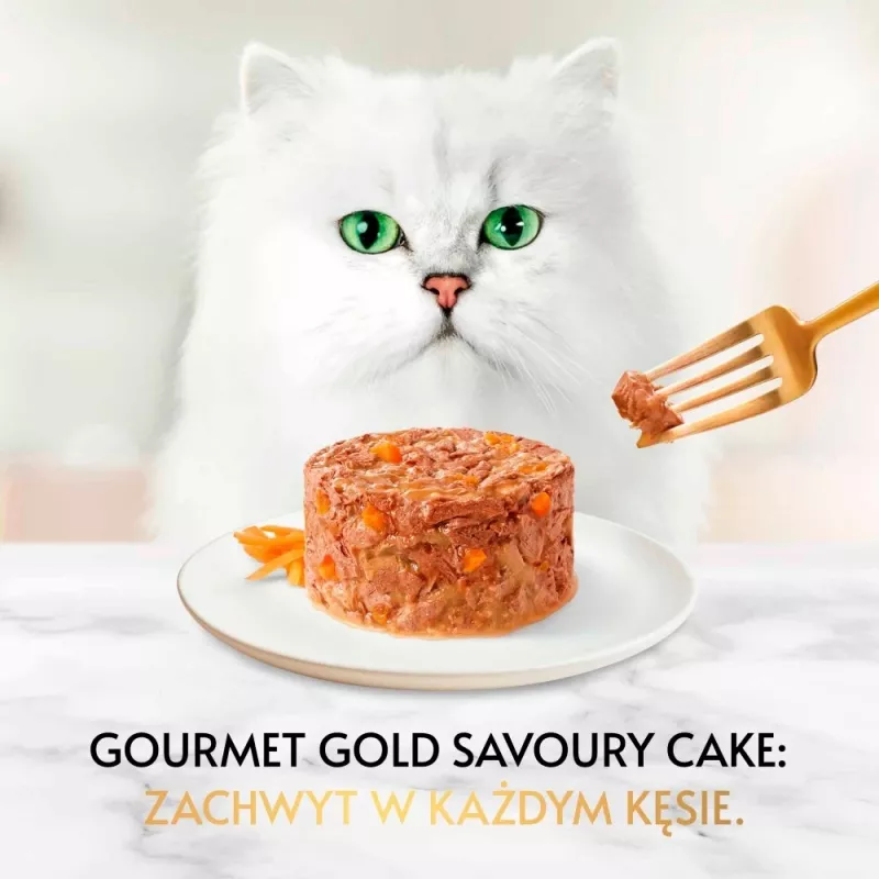 Nassfutterbeutel für Katzen Purina Gourmet Gold Savoury Cake Mix 48×85 g, ausgewachsene Katzen, 74% Feuchtigkeit, 17% Protein