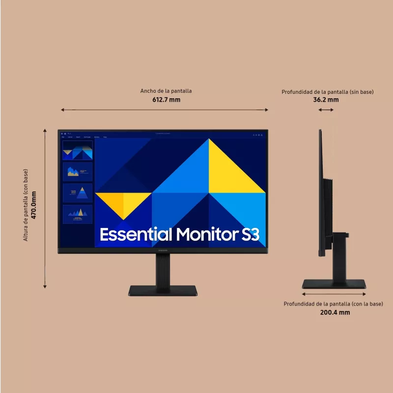 Samsung S27D304GAU Computermonitor 68,6 cm (27 Zoll) 1920 x 1080 Pixel Full HD LED Schwarz
