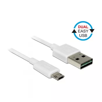 USB-Kabel DeLOCK 84805 USB 2.0 0,2 m USB A Micro-USB B Weiß