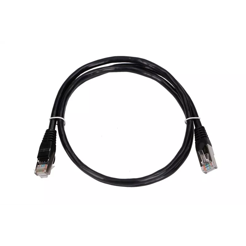 LAN-Patchkabel Extralink Cat5e FTP 1 m, F/UTP geschirmt, RJ-45 auf RJ-45, schwarz