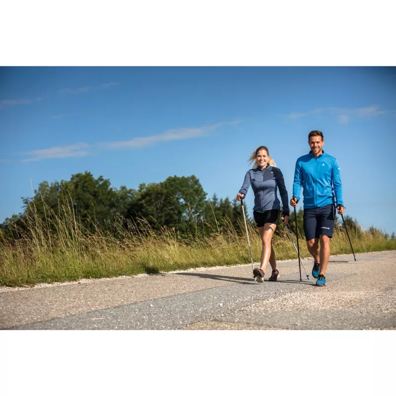 Bayamo Carbon Vario Walking Stöcke (Schwarz/Hellbraun, 1 Paar, 105-125cm)