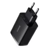 Baseus Kompakt-Schnellladegerät, 3x USB, 17 W (Schwarz)