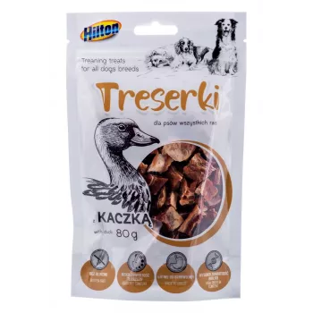 Hundetrainings-Leckerlis Hilton Treaning Treats Duck 80 g – weiche Trainingssnacks mit Entengeschmack