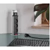 Brennenstuhl Tower Power Table Extension Socket - Verlängerungskabel - 3 Steckdosen - 2,0 m - Schwarz, Aluminium (1396200003)