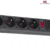 Power Extension Maclean MCE219 1,5 m 5 AC-Ausgänge Innenbereich Schwarz