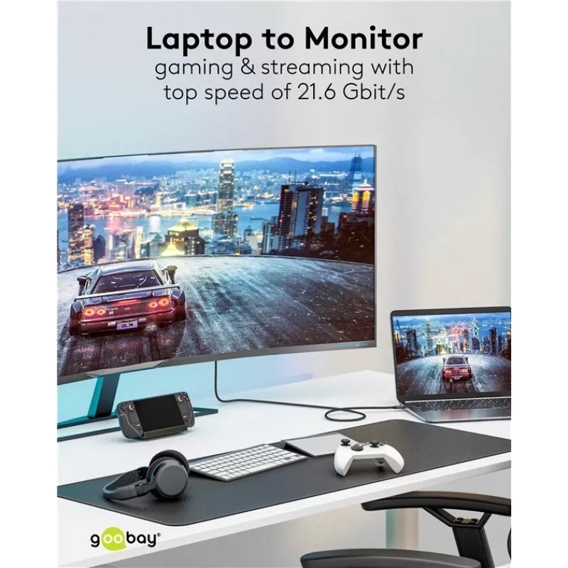 USB-C-zu-DisplayPort-Kabel GOOBAY 75704, 1 m, bis zu 4K@60Hz