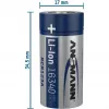 Ansmann 16340 Li-Ion Akku 850 mAh 3,6 V Micro-USB-Eingang 1300-0015