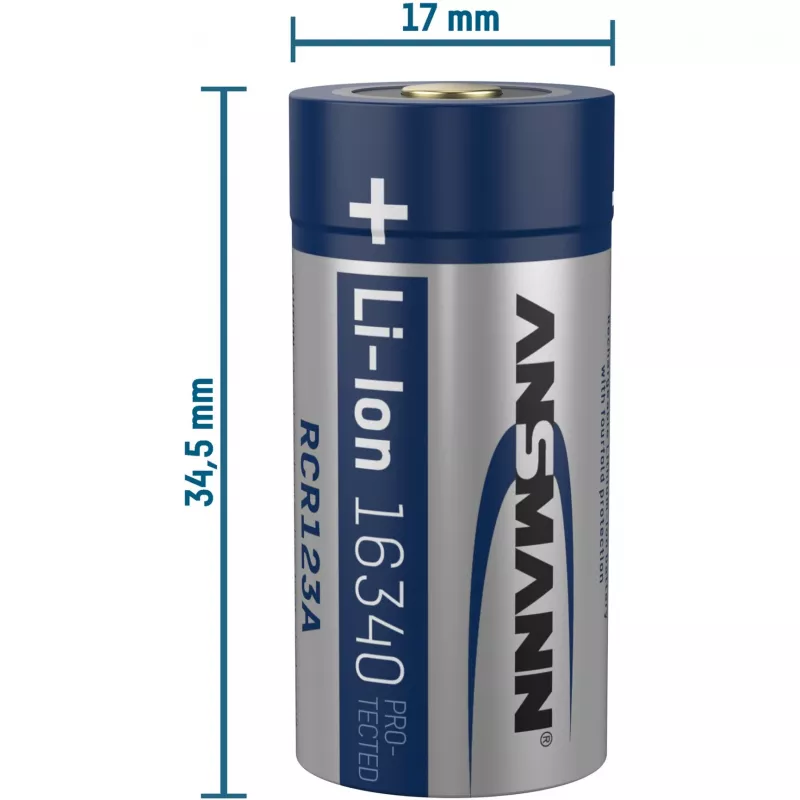 Ansmann 16340 Li-Ion Akku 850 mAh 3,6 V Micro-USB-Eingang 1300-0015