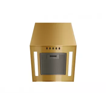 Dunstabzugshaube MAAN Ponza Mini WPB 430 — Stahlgehäuse, Goldglanz, elektronische Steuerung, Fernbedienung, Ø300 mm, Höhe 400 mm