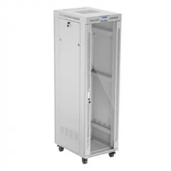 Freistehendes Rack LANBERG FF01-6842-12SL 42U, 600×800 mm, 2121 mm Höhe, 1200 kg Kapazität, IP20, grau
