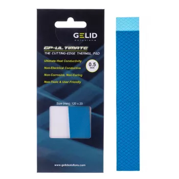 Wärmeleitpad Gelid TP-GP04-R-A 120×20×0,5 mm, Dichte 3,2 g/cm³, grau