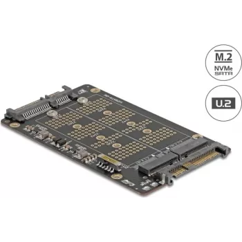 DELOCK Konverter M.2 Key M NVMe SSD auf U.2 (SFF-8639) — Modell 64354