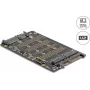 DELOCK Konverter M.2 Key M NVMe SSD auf U.2 (SFF-8639) — Modell 64354