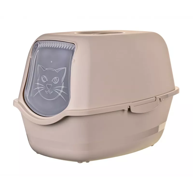 Katzentoilette DIAMENTIQ BAYA, Kunststoff, umkehrbare Türen, 55,5×40×38,7 cm, beige