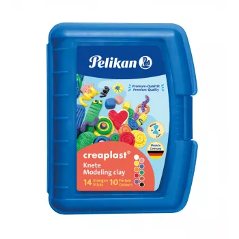 Modelliermasse Pelikan Creaplast 240 g Mehrfarbig 14 Stück