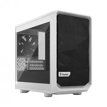 Fractal Design Meshify 2 Nano - Mini-ITX Tower (Tempered Glass) - kein Netzteil (ATX) - Weiß - USB/Audio (FD-C-MES2N-02)
