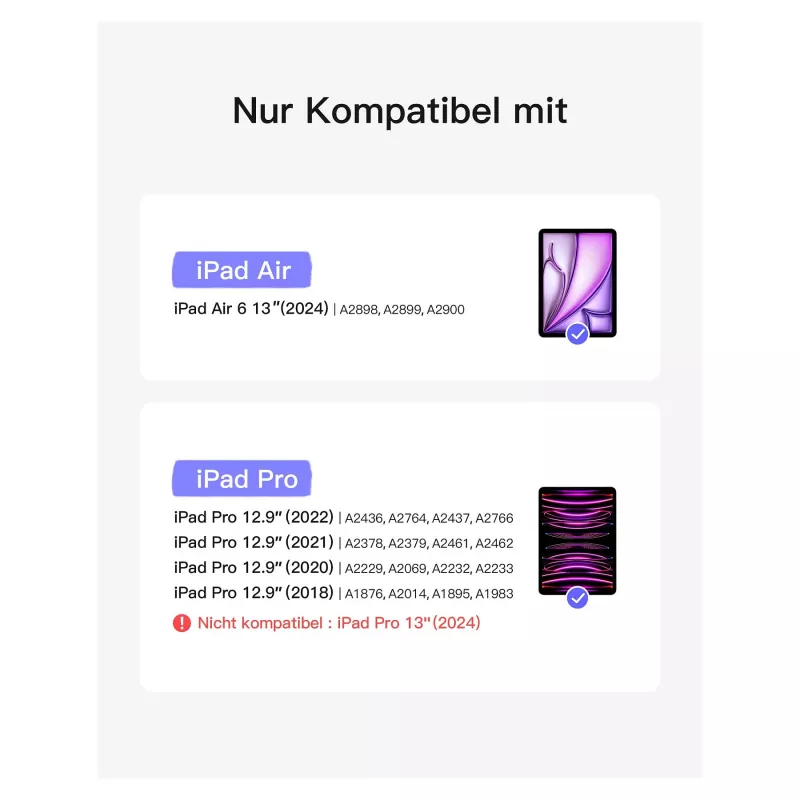 Tastatur Inateck KB04118_BLUE für iPad Air 6 Pro 12 13