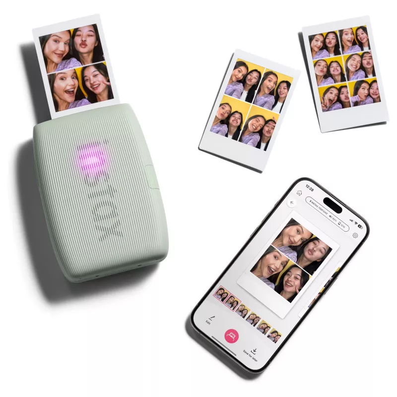 Sofortbilddrucker Fujifilm Instax Mini Link3 Sage Grün — 800×600 DPI, druckt 6,2×4,6 cm, Bluetooth, 0,21 kg